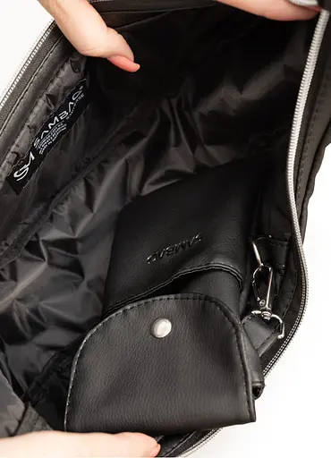 Женская сумка Sambag HOBO S черный 30 х 13 х 8 см (53100001) - фото 6