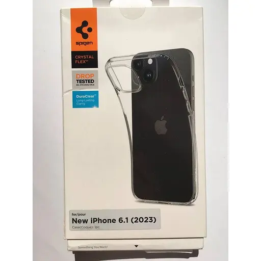 Оригинальный прозрачный силиконовый чехол Spigen Liquid Crystal Flex Crystal Clear для iPhone 15 (ACS06481) - фото 5