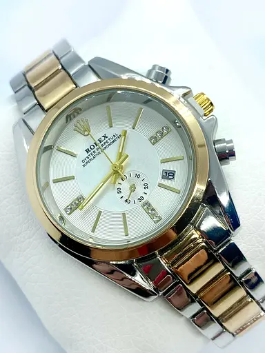 Наручний годинник жіночий No Brand Rolex Золотисто-срібний (IBW900SYO) - фото 7