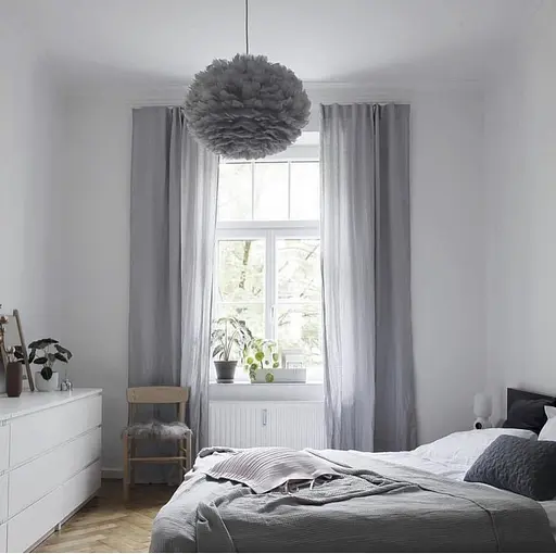 Світильник з натуральним пір’ям сірого кольору Line.F Діаметр 40см - фото 3