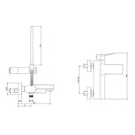 Смеситель для ванны Paffoni Tilt с регулируемым душевым гарнитуром white matt TI023BO, Белый матовый - фото 4