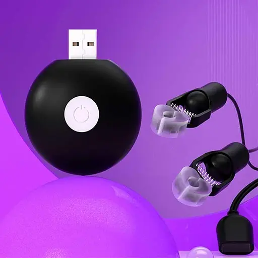 Виброзажимы для сосков GALAKUin 10 режимов вибрации силикон унисекс USB зарядка черный - фото 3