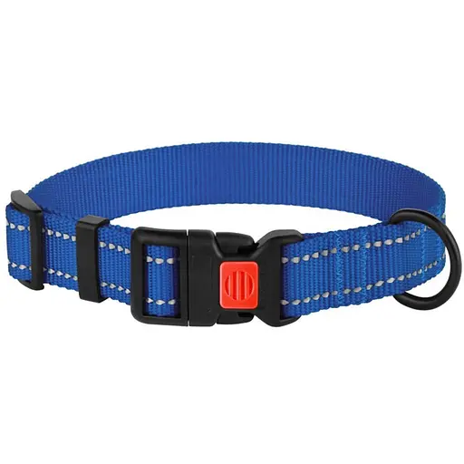 Ошейник для собак Barksi Active светоотражающий пластиковый фастекс 25-33х1.6 см синий - фото 1