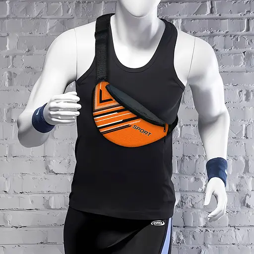 Сумка-бананка Sport мужская/женская спортивная 32×16 см с расширителем поясная сумка или сумка через плечо (3759) - фото 2