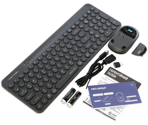 Комплект (Клавіатура та миша) A4Tech Fstyler FG3300 Air2 (Grey) - фото 8