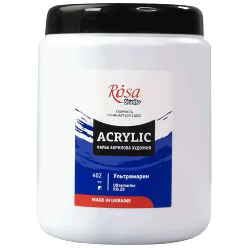 Фарба акрилова Rosa Studio Ультрамарин 402, 1000 мл CD