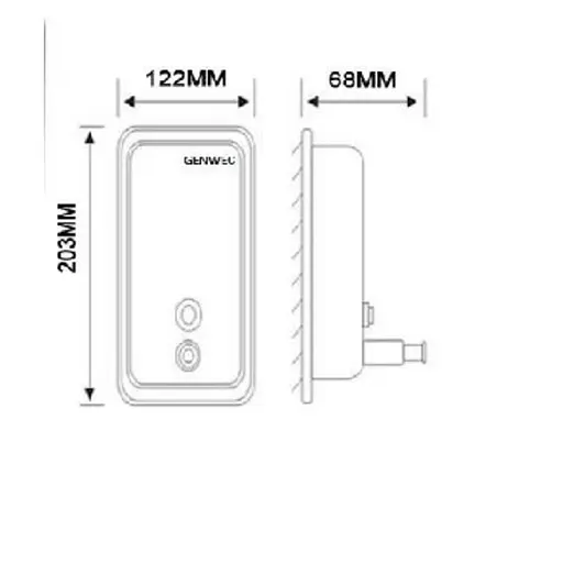 Дозатор для жидкого мыла Genwec GW04 01 04 01, Хром матовый - фото 2