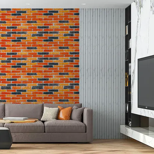 Самоклеящаяся 3D панель под бежево-коричневый катеринославский кирпич 20000x700x3мм SW-00002570- - фото 6