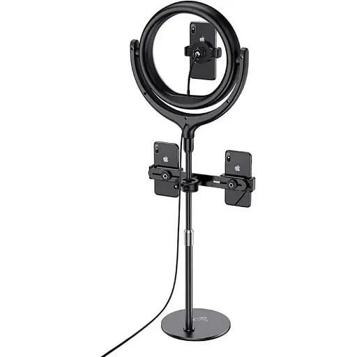 Тримач Hoco Rouge desktop fill light live broadcast stand LV01 із кільцевим освітленням - фото 1