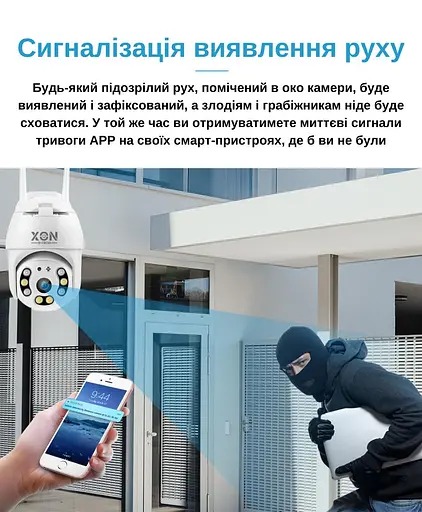 IP-камера уличная XON SmartCam Wi-Fi 1080P (GCWEW21VW 4804) Белая - фото 8