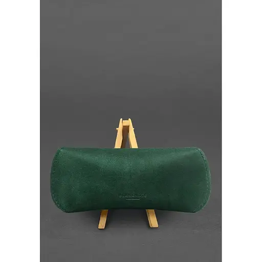 Кожаный чехол для очков BlankNote Crazy Horse с клапаном на магните Зеленый - фото 4