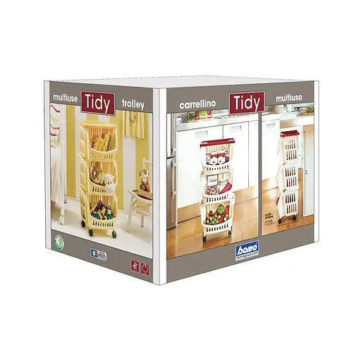 Етажерка на коліщатах TIDY 39,5x30x77h з 3 полицями, зелений - фото 2