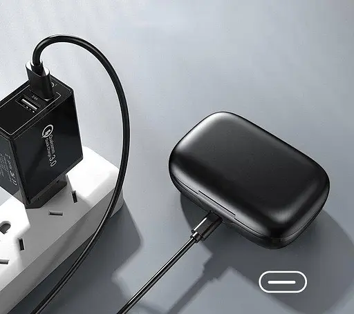 Спортивні бездротові Bluetooth навушники TWS T59, з індикатором заряду і кнопками управління та LED-дисплеєм - фото 5