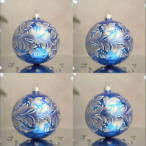 Ялинкова прикраса Санта Шоп Морозний візерунок скло (4820001154276) - фото 5