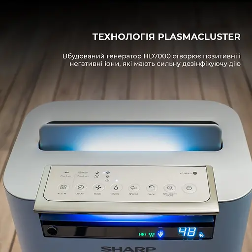 Воздухоочиститель с функцией увлажнения Sharp KC-G60EUW - фото 3