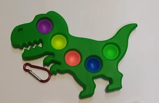 Іграшка Симпл Дімпл Динозавр антистрес 12x19 см 5 пупирок - фото 2