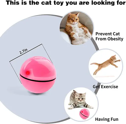 Мячи интерактивные Эмили Домашние животные, Кошачьи игрушки, автоматические самовращающиеся кошачьи шарики для кошачьих игрушек - фото 5