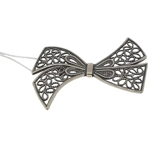 Серебряная брошь Ирий Бантик. 9525Ч