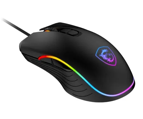 Миша MSI FORGE GM300, Black, оптична, 1200 - 7200 dpi, 7 кнопок, RGB підсвічування, USB, 1.5 м, 118 г - фото 5