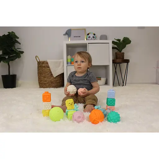 Мульти-сенсорный набор Infantino Мячики, кубики и лесные зверьки (315364) - фото 3
