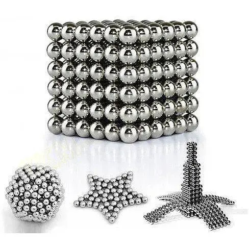 Магнітна розвивальна іграшка кульки на магніті NeoCube срібло 5 мм - фото 2