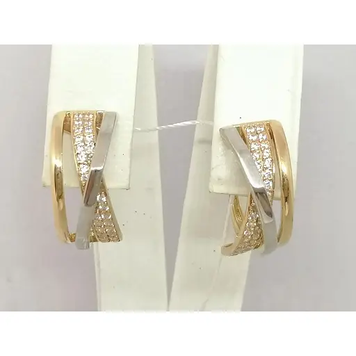 Золоті сережки Імперія золота з фіанітами. СВ1204КИ - фото 3