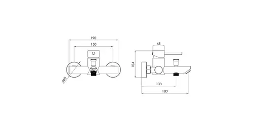 Змішувач для ванни Volle Cruze pistola gris 1547.030106 - фото 2
