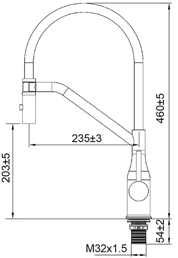 Змішувач для кухні Koer KI-70026-02 із чорним силіконовим виливом KR5209 Нержавіюча сталь - фото 6