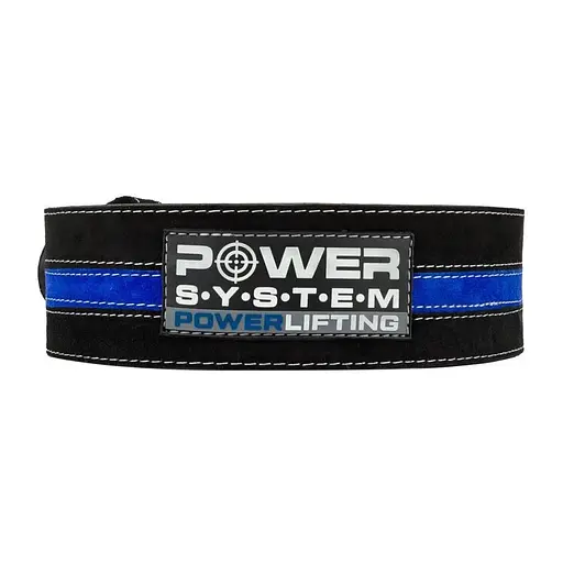 Пояс для тяжелой атлетики Power System PS-3800 PowerLifting Black/Blue размер XL - фото 1