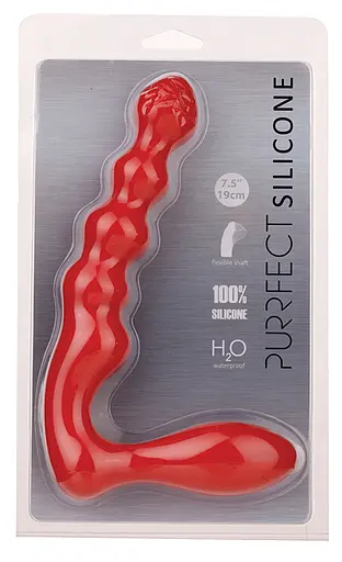 Страпон Dream Toys Purrfect Silicone 19 см красный - фото 2