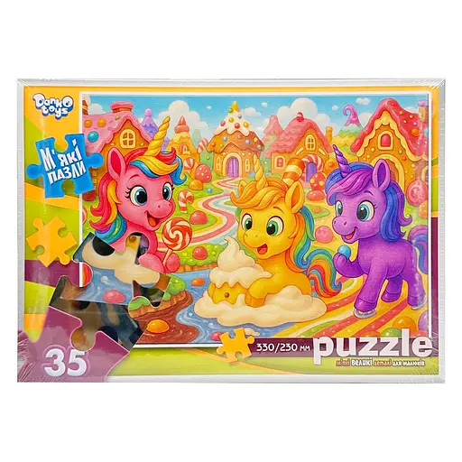 Дитячі м'які пазли "Поні в солодкому світі" Danko Toys S35-11-10, 35 елементів - фото 1