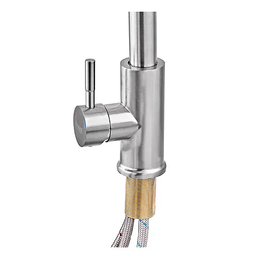 Змішувач для кухні з висувним виливом Armata SUS-014-B нержавіюча сталь CH6488 - фото 5