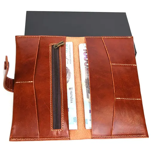 Кошелек ручной работы из элитного сорта кожи Tarwa acs0032244 - фото 7