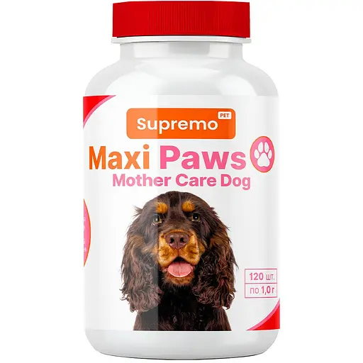 Вітаміни Supremo Maxi Paws для годуючих собак 1 г х 120 таб.