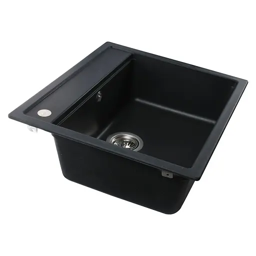 Гранитная мойка Globus Lux Volta черный 570x510 мм А0002, Черный - фото 3
