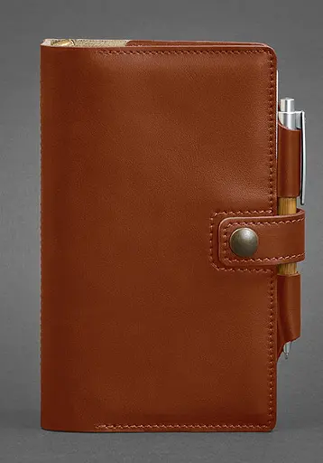 Шкіряний блокнот (Софт-бук) 4.0 світло-коричневий - фото 1