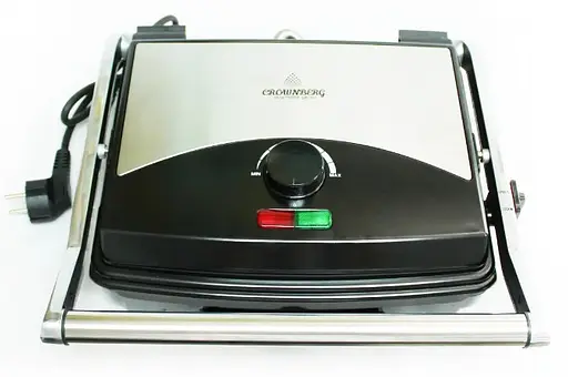 Электроприжимной гриль Crownberg CB-1067 антипригарное покрытие лоток для жира 2000 Вт - фото 5