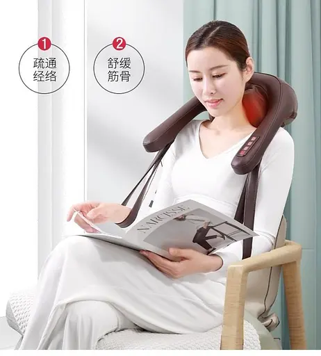 Роликовый массажер JinKaiRui SL-595 для массажа шеи, спины и плечевого отдела - фото 3