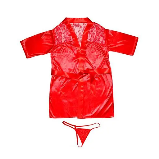 Халат з витонченим мереживом XS/S/M K0748-2 - фото 4