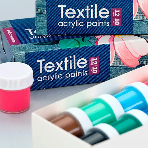 Набір акрилових фарб для розпису тканин Flowers 12×10 мл Arteo - фото 4