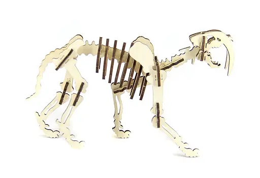 Дерев'яний конструктор "Шаблезубий тигр" 30 деталей - фото 1