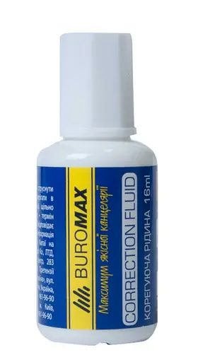 Коригувальна рідина, JOBMAX, BM.1003, 16 мл, з пензликом, 12 шт. в упаковці