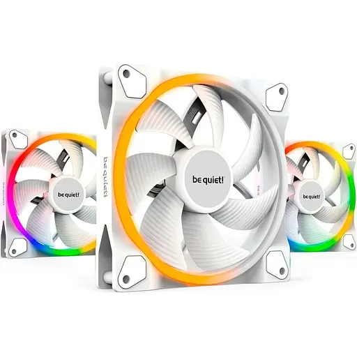 Комплект вентиляторів Be quiet! LIGHT WINGS WHITE 140mm PWM Triple Pack (BL102) - фото 1