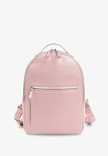 Кожаный рюкзак Groove M розовый зернистый - фото 2