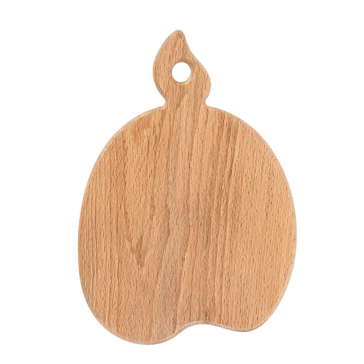 Доска кухонная разделочная деревянная из бука в форме яблока 27х20 см, Woodly Бежевый 86490 - фото 1