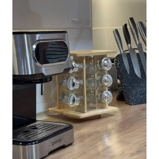 Набор специй Stenson Classic на деревянной подставке 12 шт. органайзер для специй - фото 4