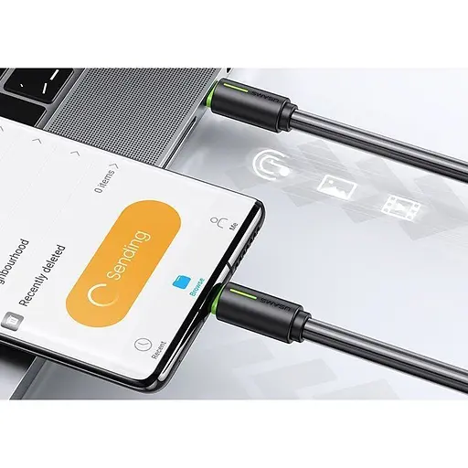Кабель Usams SJ734 USB-C to USB-C 60W 5A 1.0m White [138979] - фото 3