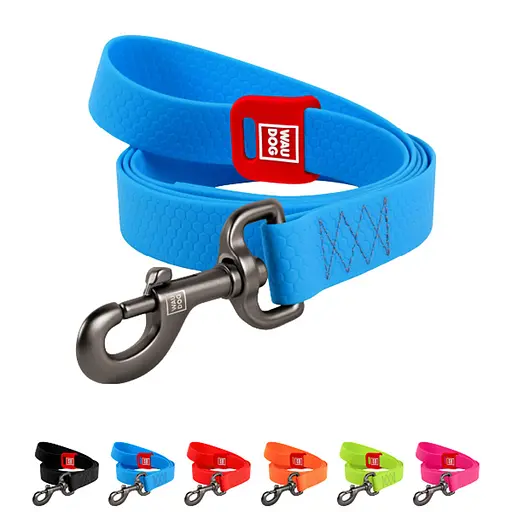 Повідець для собак водостійкий Waudog Waterproof M Ш 20 мм Д 122 см блакитний - фото 2