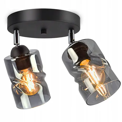 Люстра декоративна Sirius S4944-2 BK+SM з поворотнім механізмом - фото 3