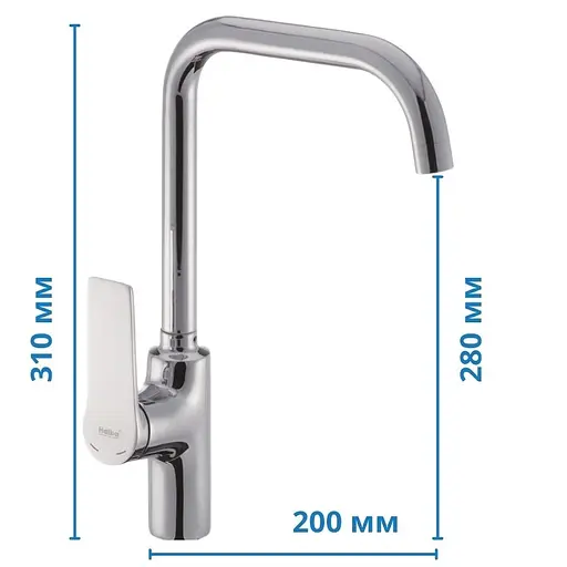 Змішувач для кухні Haiba Novak 017 HB0957 Хром - фото 2